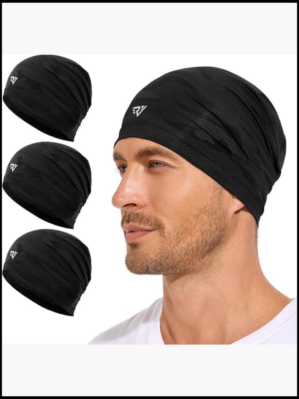 Cooling Skull Caps, Breathable Sweat Wicking, Deep Fit Quick Dry Beanie for